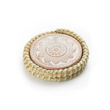 Load image into Gallery viewer, Mandala Warming Coaster with Kaisa Grass Basket