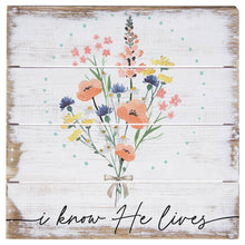 Load image into Gallery viewer, Know He Lives Floral - Perfect Pallet Petites: 8" x 8" x 1"