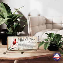 Load image into Gallery viewer, Sympathy Cardinal: The Broken Chain Shelf Sitter: White