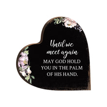 Load image into Gallery viewer, Until We Meet Again Heart Block Condolence Memorial Decor: White Distressed