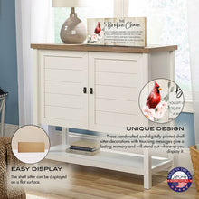 Load image into Gallery viewer, Sympathy Cardinal: The Broken Chain Shelf Sitter: White