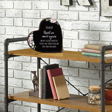 Load image into Gallery viewer, Until We Meet Again Heart Block Condolence Memorial Decor: White Distressed