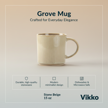 Load image into Gallery viewer, Vikko - Grove, Mug, Stone Beige, 15 oz