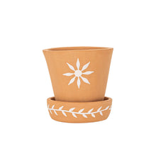 Load image into Gallery viewer, Floret Terracotta Planter w/Saucer