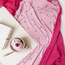 Load image into Gallery viewer, Cherry Swaddle Blanket: Adult (57" x 72")