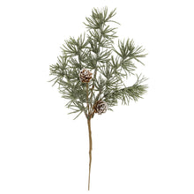 Load image into Gallery viewer, Iced Weeping Pine Pick, 14.5"