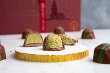 Load image into Gallery viewer, Viral Dubai Chocolate Gift Box with Gold Ribbon Wrapped