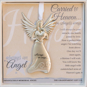 Infant Loss Or Miscarriage Memorial Angel Ornament 4531-2