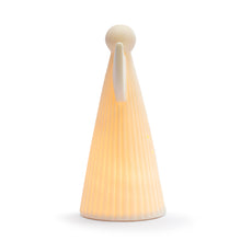 Load image into Gallery viewer, White LED Ceramic Large Angel Figure - 4x7in
