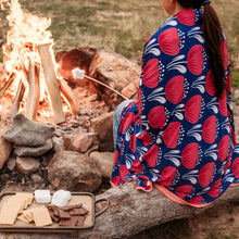 Load image into Gallery viewer, Pipermoon - Poppy Flower Adult Swaddle Oversized Blanket, Like a Hug
