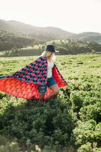 Pipermoon - Poppy Flower Adult Swaddle Oversized Blanket, Like a Hug