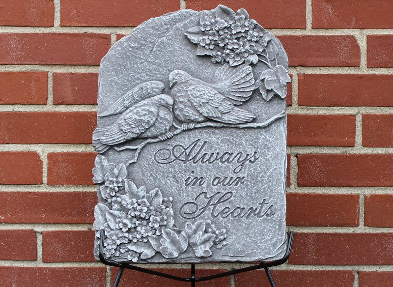 Concrete Dove Plaque – Always In Our Hearts