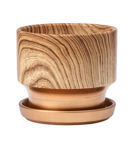 Bronze Striped Rim Planter