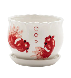 Large Goldfish Planter with Saucer