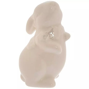 White Floral Bunny - assorted