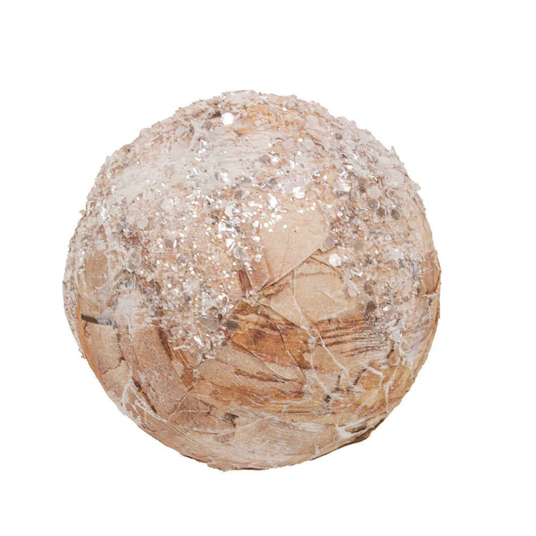 Sparkle Birch Ball Ornament - 3