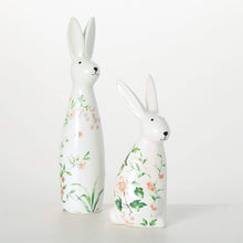 Load image into Gallery viewer, FLORAL BUNNY FIGURINE - 2 styles
