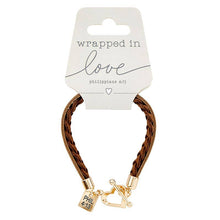 Load image into Gallery viewer, Wrapped In Love Philippians 4:13 - Brown Braided Bracelet
