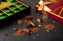 Load image into Gallery viewer, Viral Dubai Chocolate Gift Box with Gold Ribbon Wrapped
