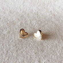 Load image into Gallery viewer, 18k Gold Filled Heart Stud with Cubic Zirconia Stones
