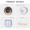 Load image into Gallery viewer, Blue Ceramic Plant Pots with Drainage Holes and Saucers - Large
