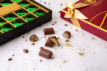 Load image into Gallery viewer, Viral Dubai Chocolate Gift Box with Gold Ribbon Wrapped

