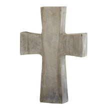 Load image into Gallery viewer, Paulownia Wood Standing Cross - Medium - Grey Finish
