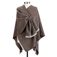 Load image into Gallery viewer, Heathered Taupe Keyhole Wrap - 52x29.5in
