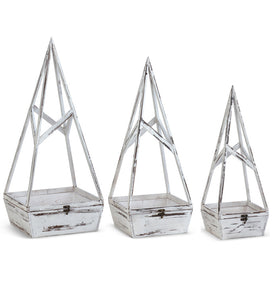 Antique White Terrarium - Large