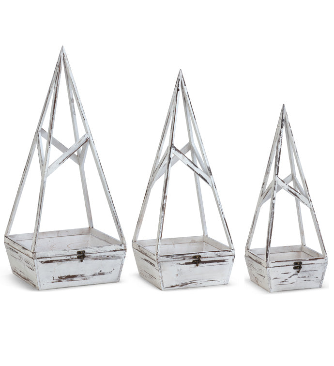 Antique White Terrarium - Large