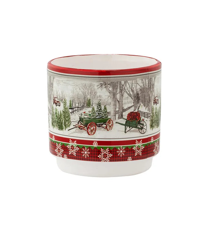 Christmas Scene Planter