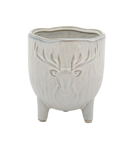 Deer Head Embossed Pot with Feet