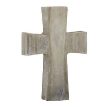 Load image into Gallery viewer, Paulownia Wood Standing Cross - Medium - Grey Finish
