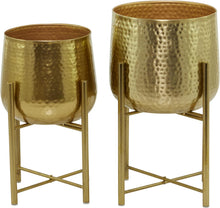 Load image into Gallery viewer, Hammered Dome Planter Pot with Removable Stand - Large
