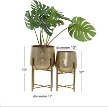Load image into Gallery viewer, Hammered Dome Planter Pot with Removable Stand - Large
