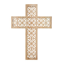 Load image into Gallery viewer, Floral Rattan Cross
