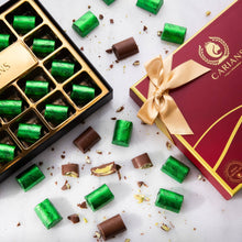 Load image into Gallery viewer, Viral Dubai Chocolate Gift Box with Gold Ribbon Wrapped
