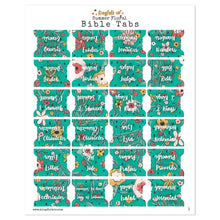 Load image into Gallery viewer, Summer Floral Bible Tabs Stickers
