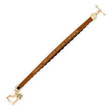 Load image into Gallery viewer, Wrapped In Love Philippians 4:13 - Brown Braided Bracelet
