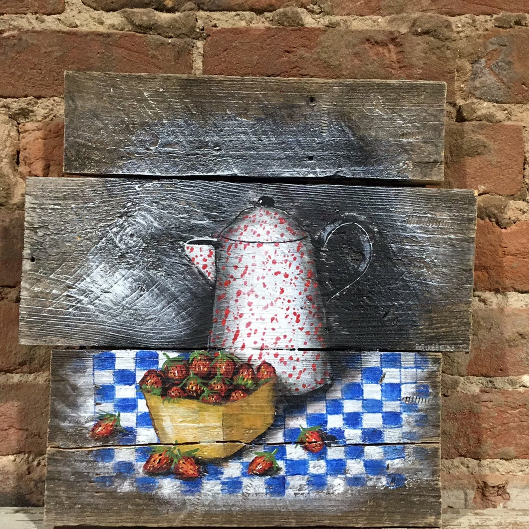 Barn Wood Painting/Pitcher