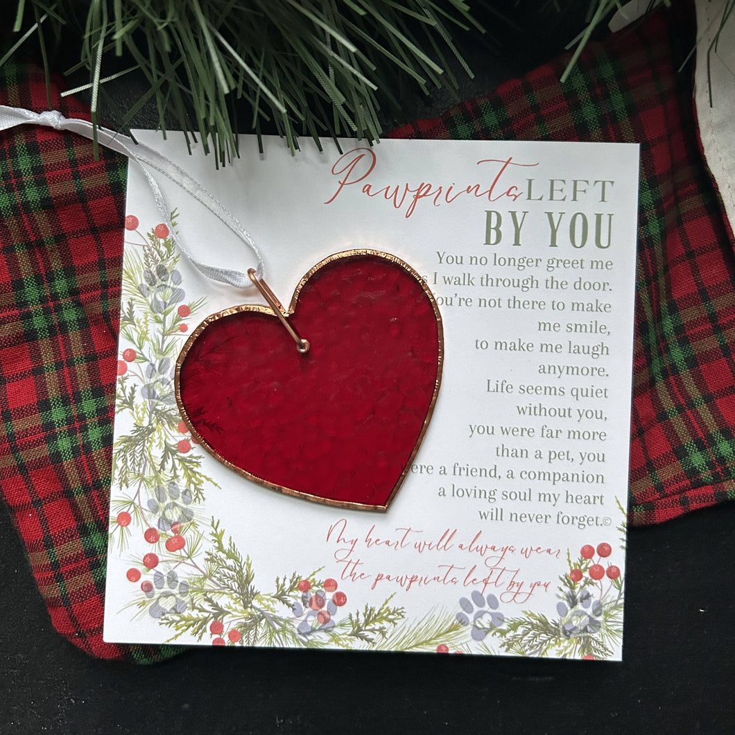 Pawprints Left By You Pet Memorial Christmas Ornament 7750