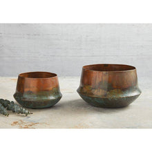 Load image into Gallery viewer, Copper Blue Planter Large
