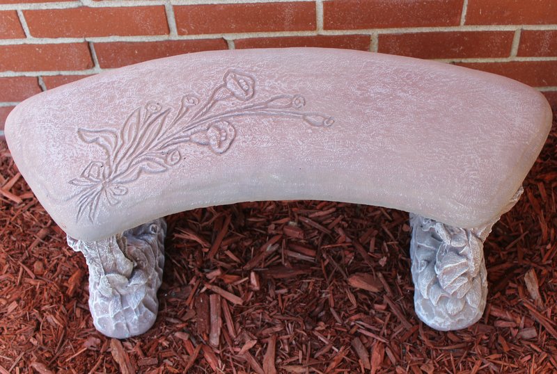 Concrete Floral Bench