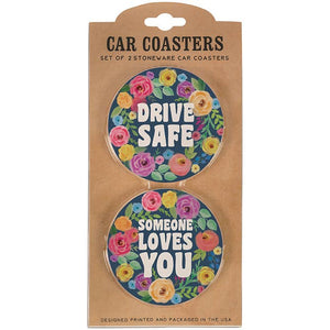 "Drive Safe" Car Coaster Set
