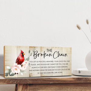 Sympathy Cardinal: The Broken Chain Shelf Sitter: White