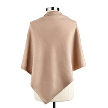 Load image into Gallery viewer, Side Button Taupe Wrap Poncho - 25x54in
