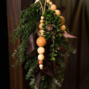 Green Snow Cedar and Eucalyptus Bush - 20"
