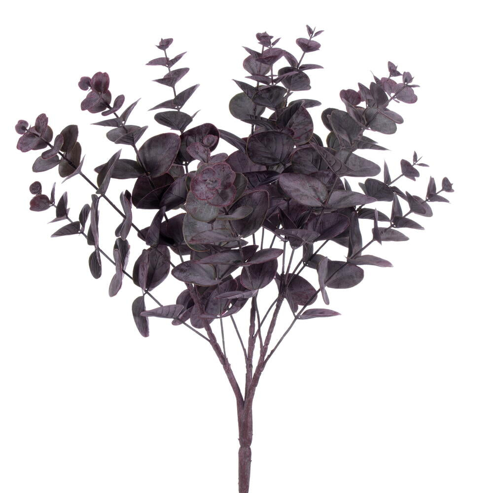 Artificial Burgundy Spiral Eucalyptus Bush -19