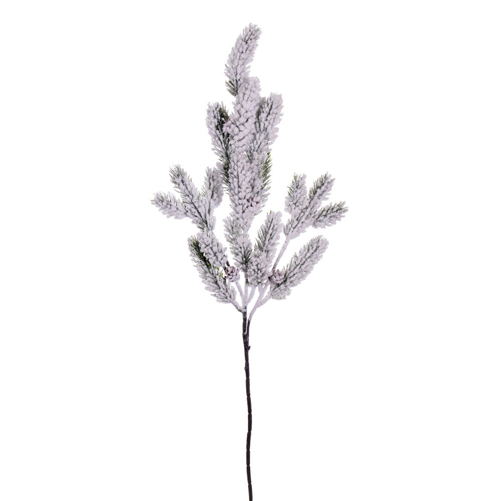 Snowy Glitter Aritificial Pinecone Fir Spray - 25.5