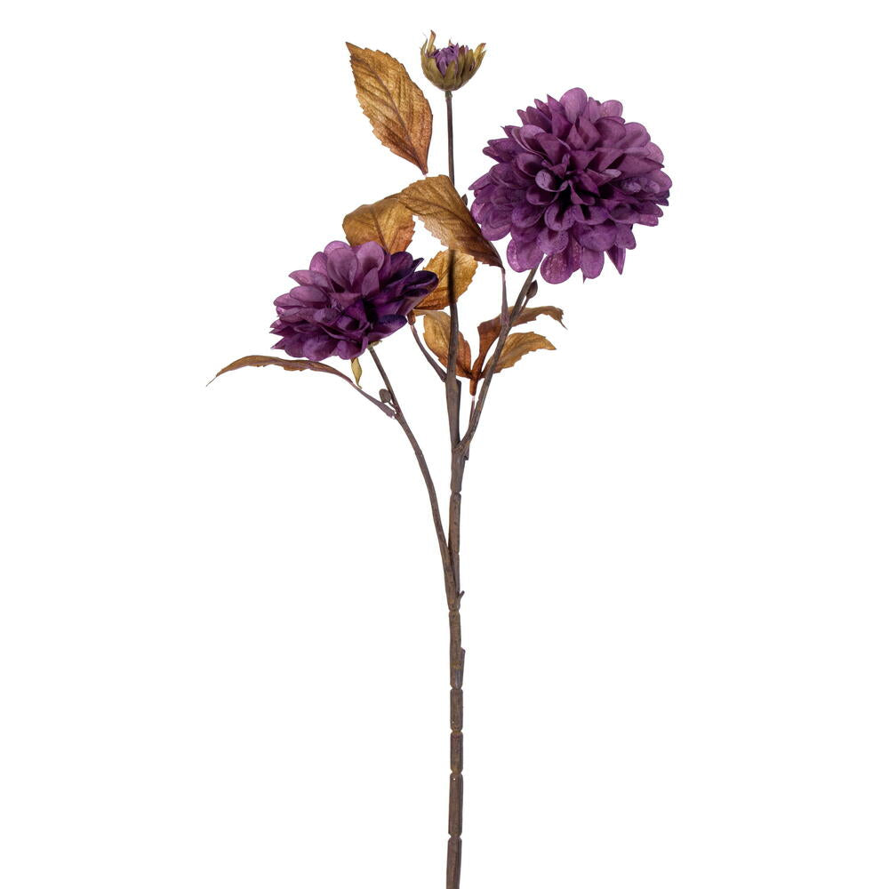 Dark Purple Chrysanthemum Spray - 26
